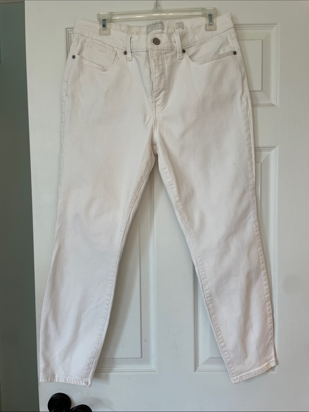 Lucky Brand White Straight-Leg Jeans